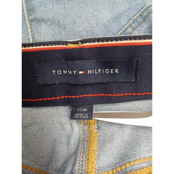 Tommy Hilfiger Womens Waverly Skinny Ankle Blue Jeans Size 22W Elastic Waist - Picture 8 of 11